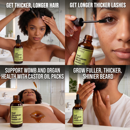 Pure Jamaican Black Castor Oil 2 oz, Raw Unrefined, Organic, Handmade in Jamaica
