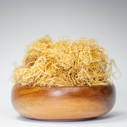 Jamaican Gold Sea Moss (Thin Spaghetti) Wildcrafted, Dr Sebi Alkaline Vegan approved