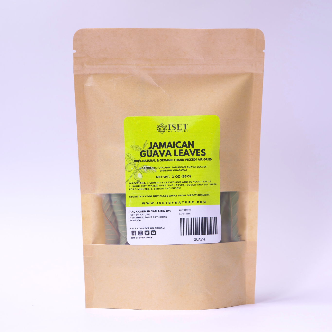 Jamaican Guava Leaf Tea | Organic Whole Leaves