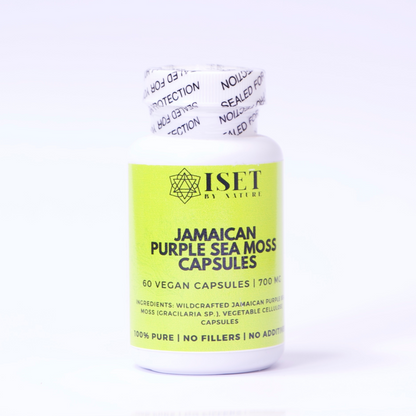 Jamaican Purple Sea Moss Capsules | 700 mg | 100% Pure | No Fillers | 60 Vegan Capsules
